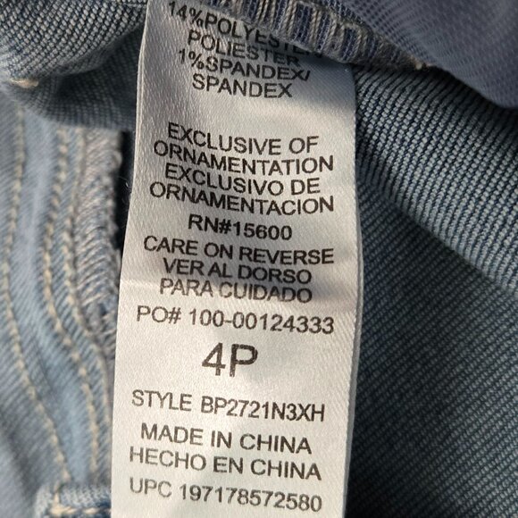 Democracy Ab Solutions Straight Crop Jeans Chunky Hem Seam Lightly Distressed 4P - Picture 8 of 8